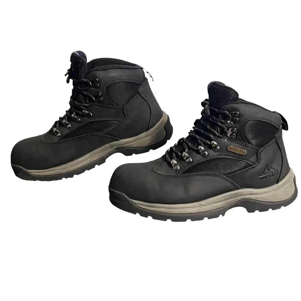 NortiV8 Boots Mens Size 7 Black Waterproof Hiking Work Combat Trail Steel Toe